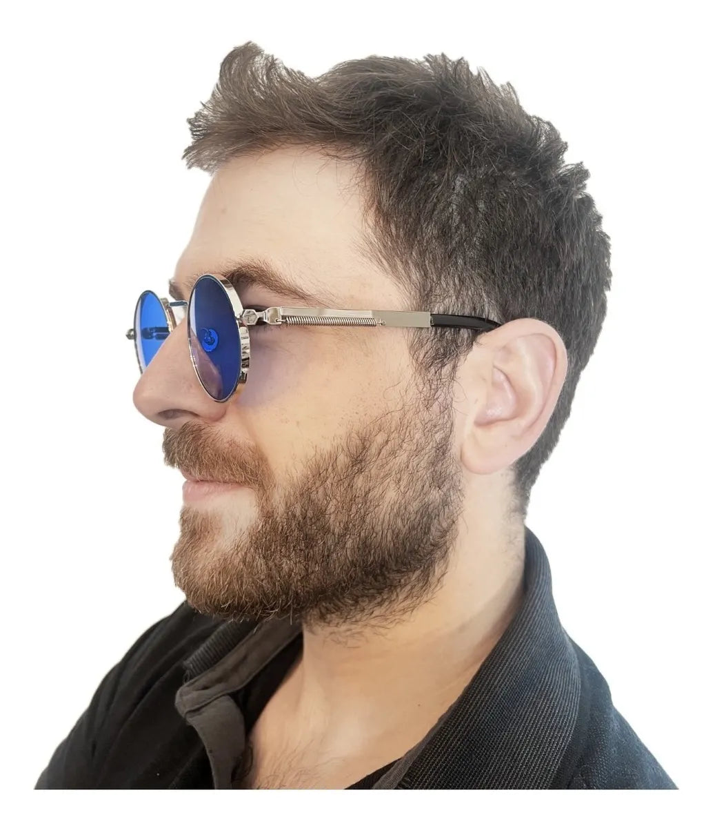 Lentes De Sol Steampunk Vint - Metálicos - Protección Uv 400