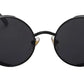 Lentes De Sol Steampunk - Spring - Metálicos - Marco Negro Lente Negro - Protección Uv 400