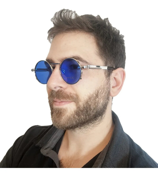 Lentes De Sol Steampunk Vint - Metálicos - Protección Uv 400